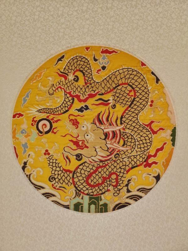 Detalles de un patrón de dragón en un brocado yunjin. (Foto cedida a chinadaily.com.cn)
