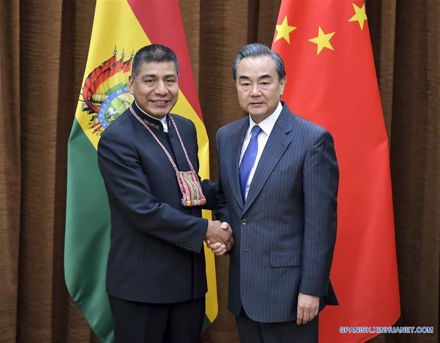 Consejero de Estado chino se reúne con canciller boliviano
