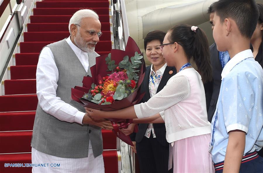 Modi llega a Qingdao