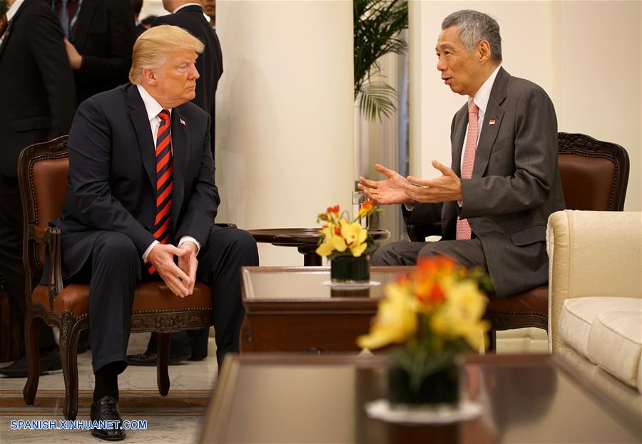 Premier singapurense se reúne con Trump