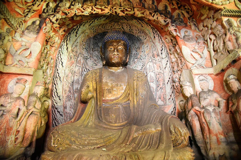 Réplicas de tamaño natural de las estatuas budistas que se encuentran en las grutas de Yungang, provincia de Shanxi. [Foto: Zhang Xingjian]