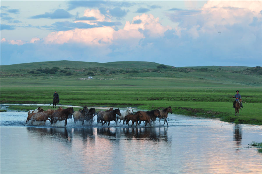 Las hermosas praderas de Hulunbuir en Mongolia Interior