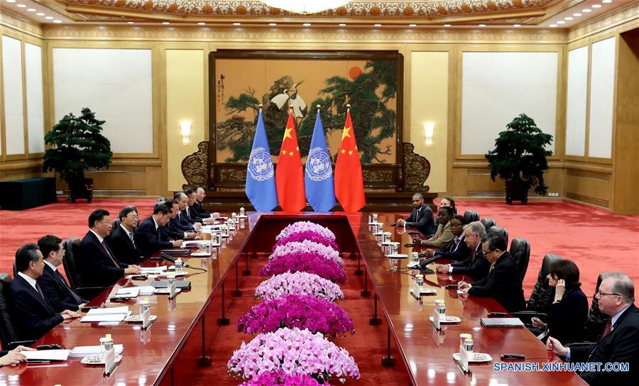 Presidente Xi se reúne con jefe de ONU