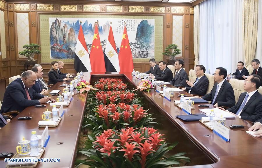 Primer ministro chino se reúne con presidente egipcio