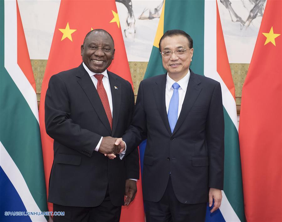 Primer ministro chino se reúne con presidente sudafricano