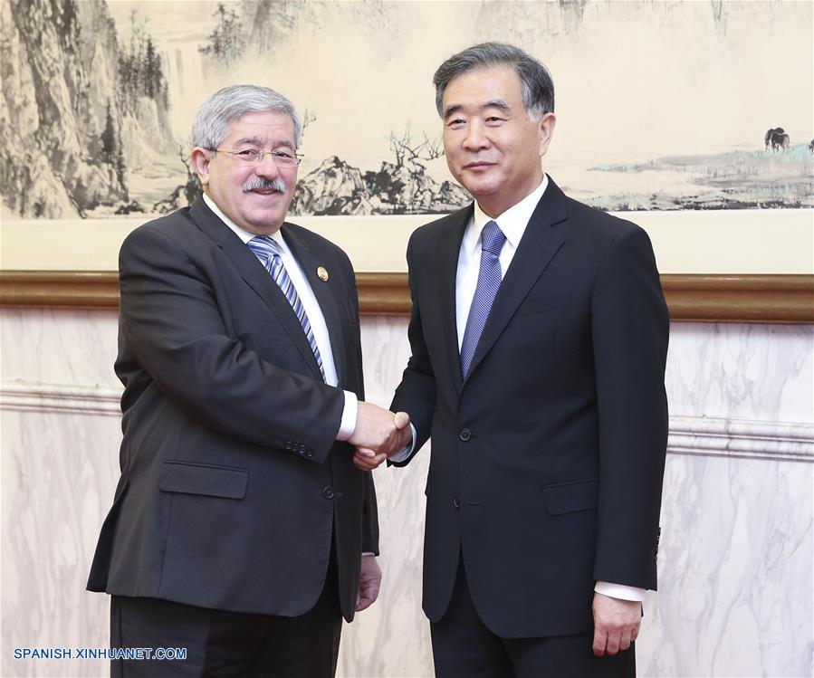Máximo asesor político chino se reúne con primer ministro de Argelia