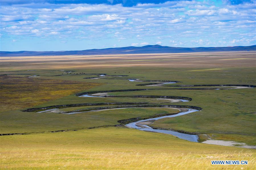 Atractivo paisaje de Ulgai en Xilingol, Mongolia Interior