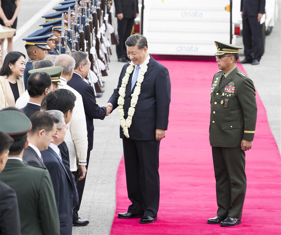 Xi llega a Filipinas para realizar visita de Estado