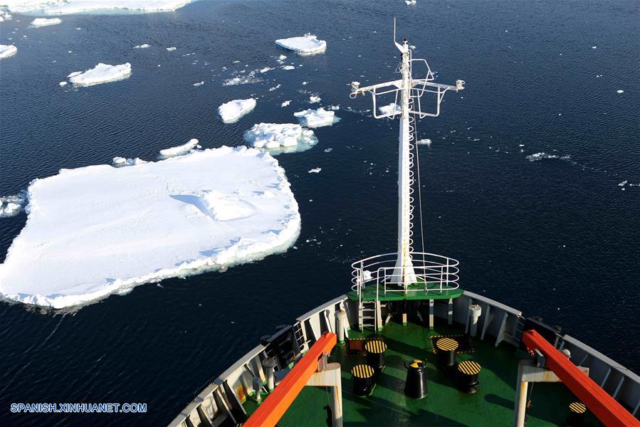 Rompehielos chino Xuelong entra a zona de hielo flotante en el Océano Antártico