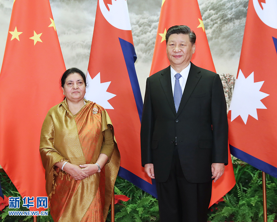 Xi conversa con presidenta de Nepal