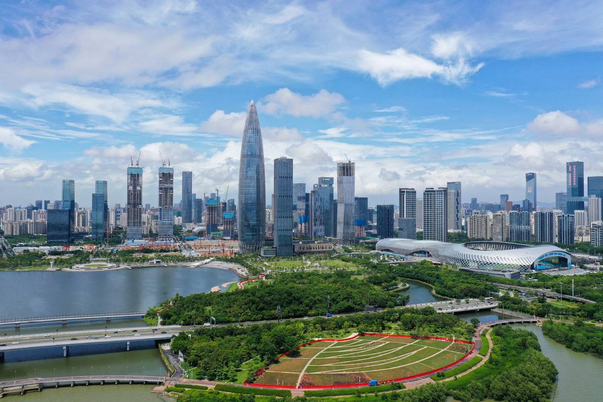 La foto aérea del 13 de agosto de 2020 muestra la ciudad de Shenzhen, provincia de Guangdong, sur de China. [Foto / Xinhua]
