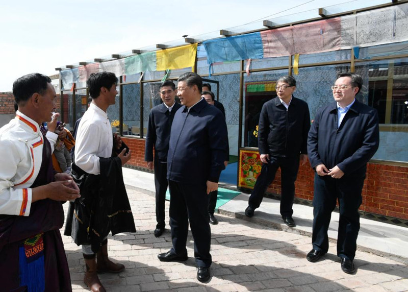 Xi inspecciona distrito de Gangcha en Qinghai