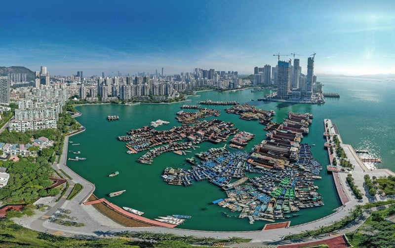 El 19 de octubre de 2021, imagen del muelle de pescadores Shekou de Shenzhen. Wang Meiyan/Pueblo en Línea
