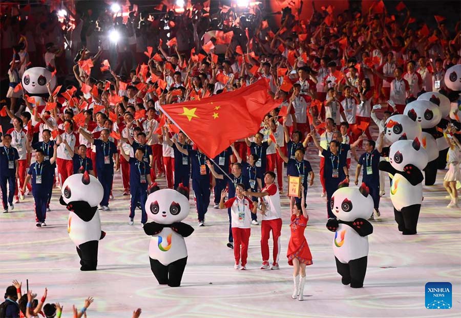 Ceremonia de apertura de la 31ª edición de verano de los Juegos Mundiales Universitarios de la FISU en Chengdu