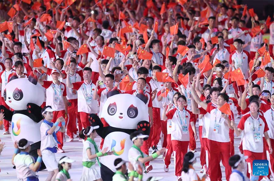 Ceremonia de apertura de la 31ª edición de verano de los Juegos Mundiales Universitarios de la FISU en Chengdu