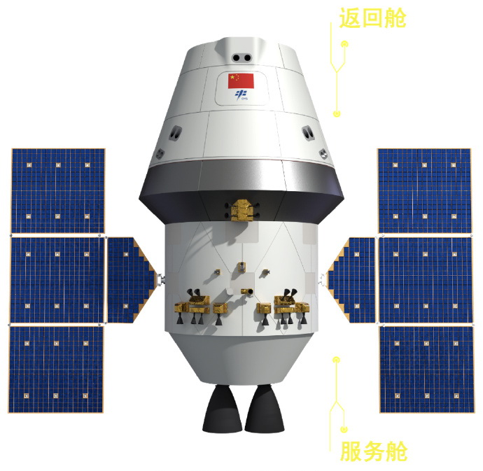 Representaciones artísticas de la nave espacial tripulada de próxima generación del país. [Foto: proporcionada a chinadaily.com.cn]