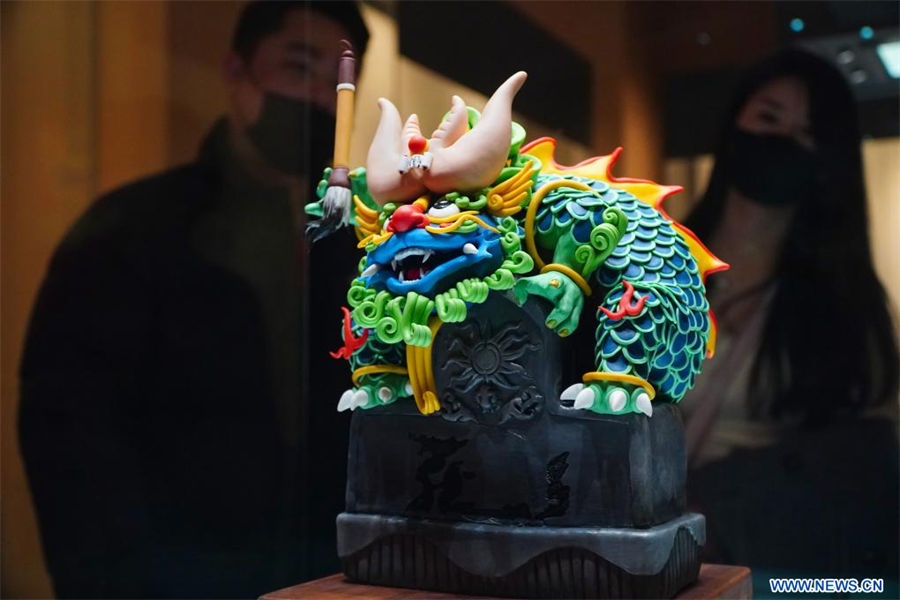 Exposición temática sobre el Año del Dragón del zodiaco chino en Zibo, Shandong