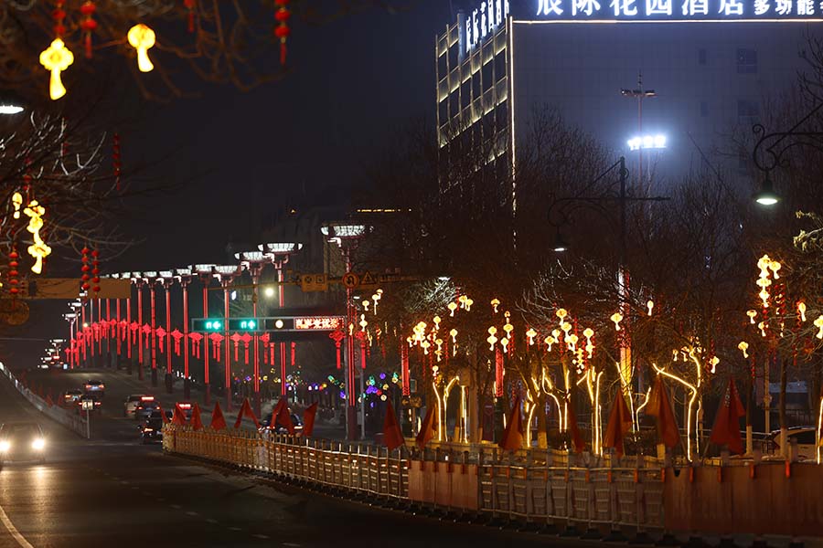 Ambiente de celebración por la Fiesta de la Primavera en Beitun, Xinjiang