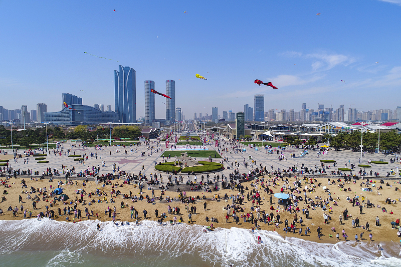 Parque oceánico en Rizhao, provincia de Shandong, 1º de abril del 2024. (Foto: VCG)