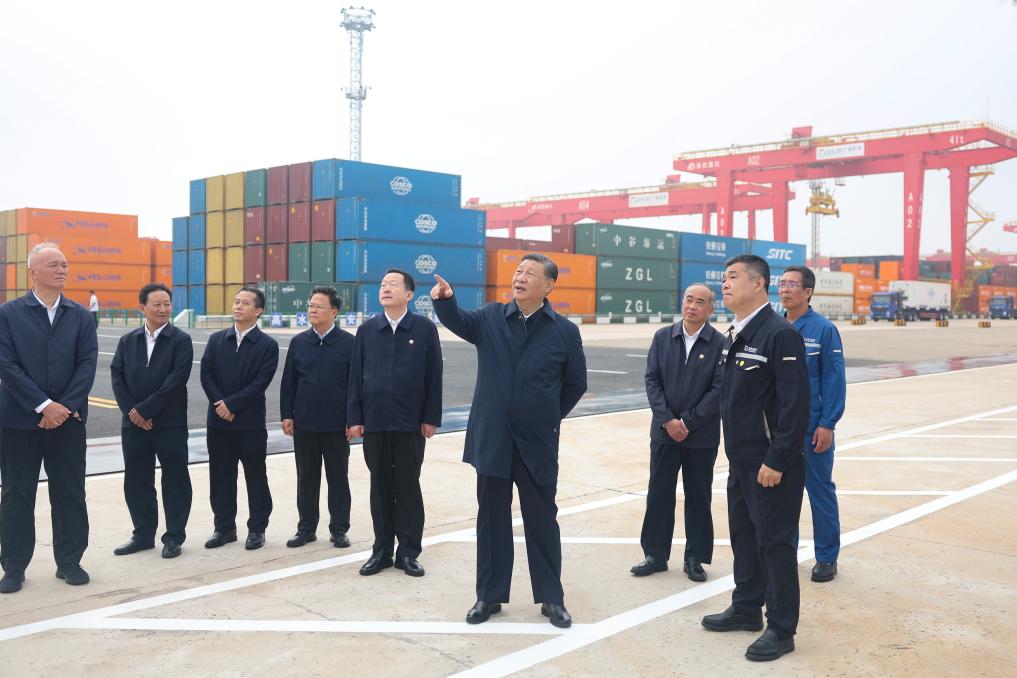 Xi inspecciona Rizhao, en provincia oriental de Shandong