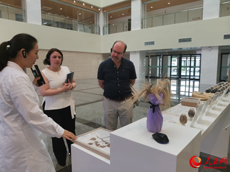 El Dr. Miguel Sierra, gerente de Innovación y Comunicación del Instituto Nacional de Investigación Agropecuaria de Uruguay, visita el Banco de Recursos de Germoplasma de la Academia China de Ciencias Agrícolas. (Foto: cortesía)
