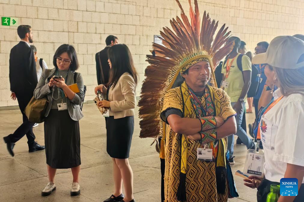 Personas conversan previo a la ceremonia inaugural de la Conferencia de la Biodiversidad (COP16) en el Centro de Eventos Valle del Pacífico, en la ciudad de Cali, Colombia, el 20 de octubre de 2024. El liderazgo de China durante los años que presidió la Decimoquinta Conferencia de las Partes (COP15) sobre Diversidad Biológica permitirá la implementación de los acuerdos establecidos, en el marco de la COP16 que se efectuará en la ciudad colombiana de Cali entre el 21 de octubre y el 1 de noviembre próximo, destacó hoy la ministra de Medio Ambiente y Desarrollo Sostenible de Colombia, Susana Muhamad. (Xinhua/César Mariño)