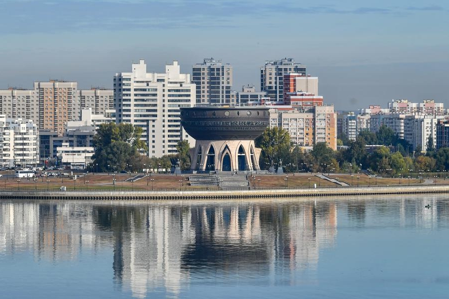 Imagen del 24 de septiembre de 2024 de un paisaje de la ciudad de Kazán, Rusia. (Xinhua/Cao Yang) 