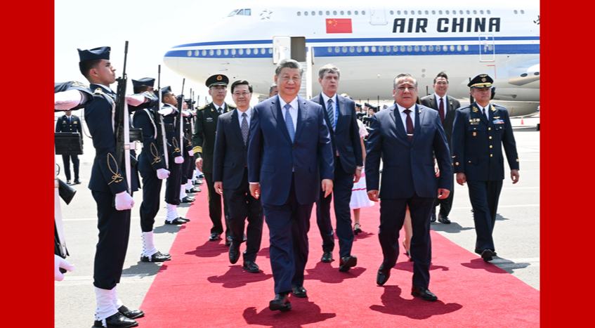 Xi llega a Lima para realizar visita de Estado a Perú y asistir a reunión de APEC