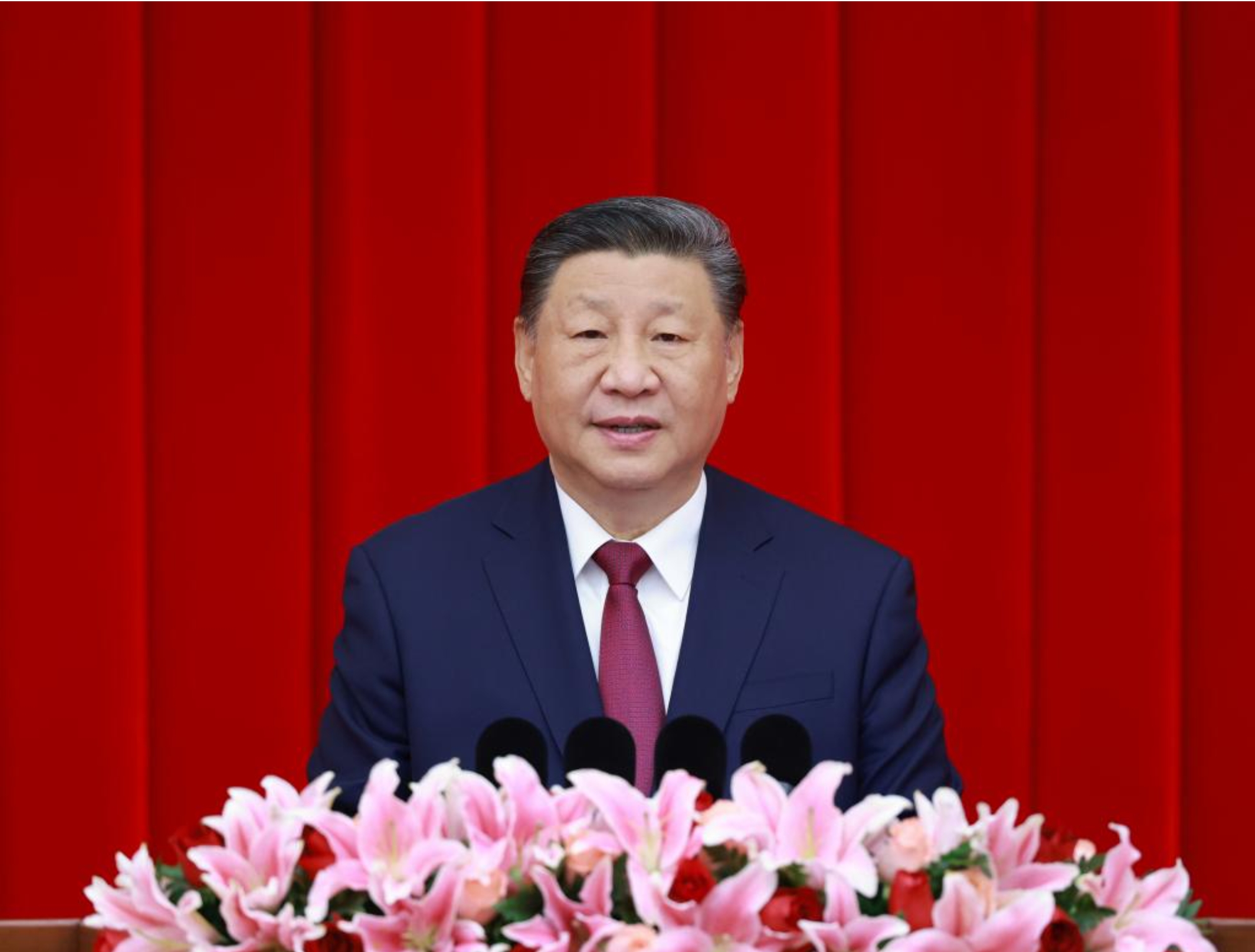 El presidente chino, Xi Jinping, también secretario general del Comité Central del Partido Comunista de China y presidente de la Comisión Militar Central, pronuncia un importante discurso en una reunión organizada por el Comité Nacional de la Conferencia Consultiva Política del Pueblo Chino (CCPPCh) para dar la bienvenida al Año Nuevo, en Beijing, capital de China, el 31 de diciembre de 2024. (Xinhua/Wang Ye)