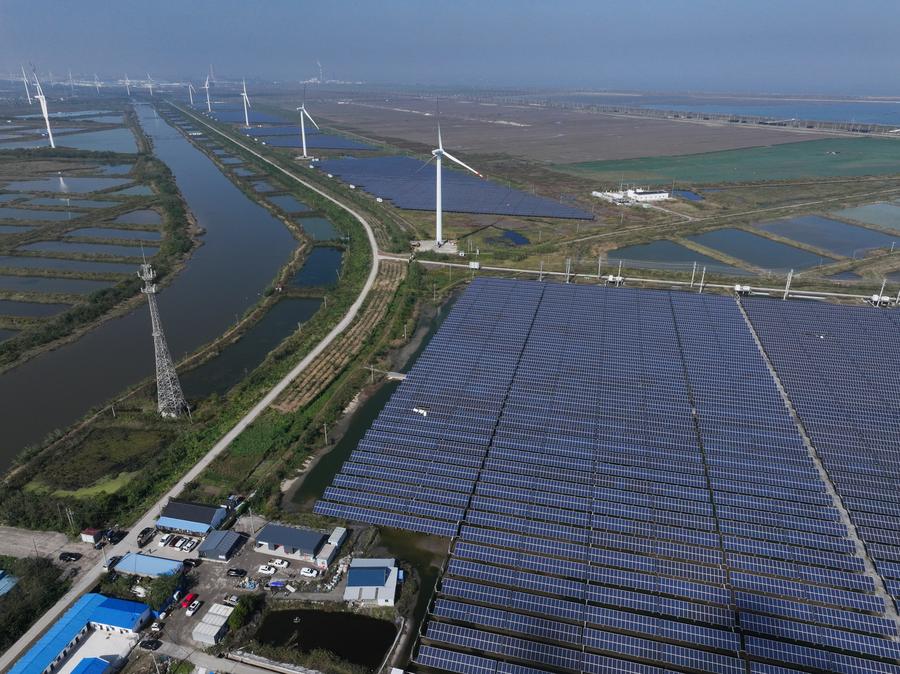 Mayor planta costera de energía solar e hidrógeno de China inicia operaciones