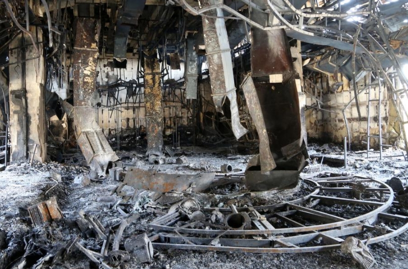 Imagen del 19 de junio de 2025 de la escena después del ataque a un edificio de la cadena estatal iraní IRIB TV, en Teherán, Irán. (Xinhua)