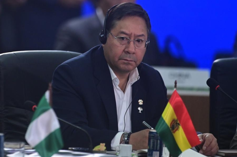 El presidente boliviano, Luis Arce, asiste a la XVII Cumbre del BRICS, en el Museo de Arte Moderno, en Río de Janeiro, Brasil, el 7 de julio de 2025. (Xinhua/Lucio Tavora)