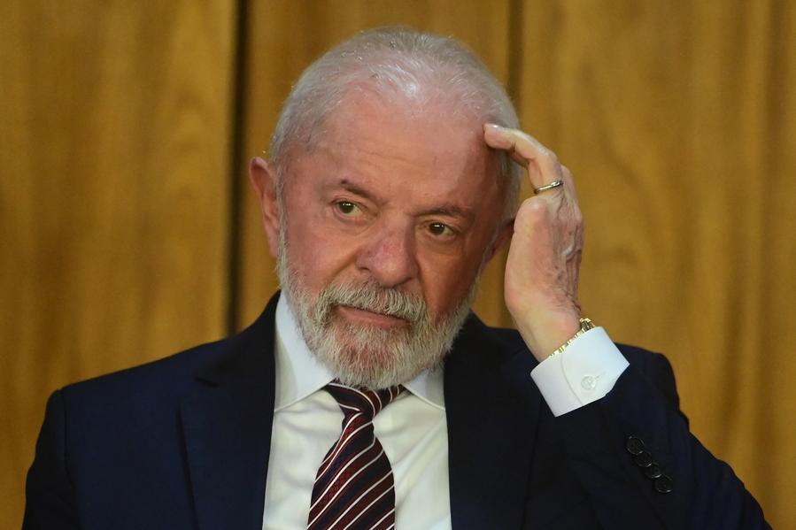 El presidente brasileño, Luiz Inácio Lula da Silva, reacciona durante un evento en el Palacio de Planalto, en Brasilia, Brasil, el 28 de julio de 2025. (Xinhua/Lucio Tavora)