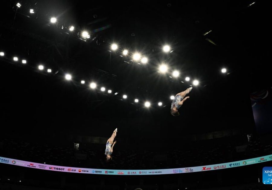 China gana oro en trampolín sincronizado femenil de Juegos Mundiales