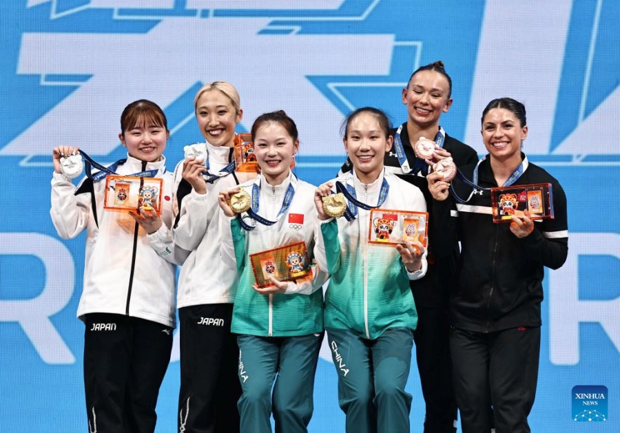 China gana oro en trampolín sincronizado femenil de Juegos Mundiales
