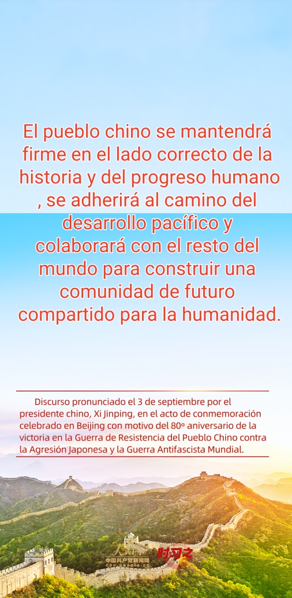 Palabras destacadas del discurso pronunciado por Xi en acto conmemorativo por 80º aniversario de la victoria contra agresión japonesa