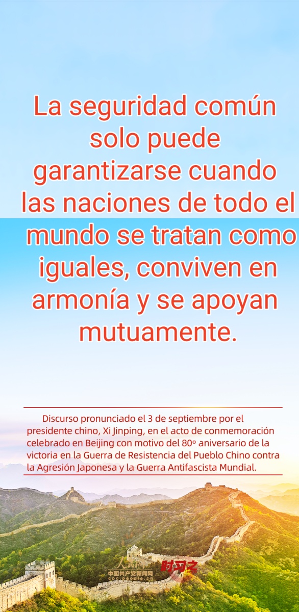 Palabras destacadas del discurso pronunciado por Xi en acto conmemorativo por 80º aniversario de la victoria contra agresión japonesa