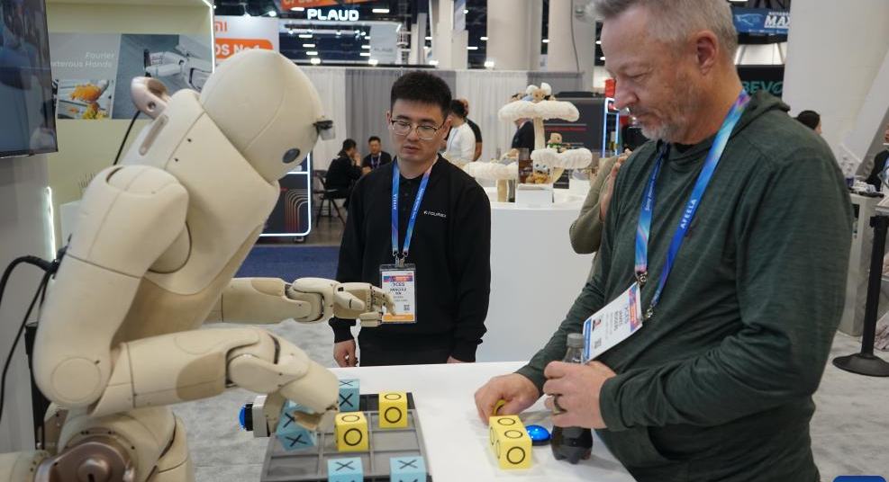 Robots chinos exhibidos durante la Feria de Electrónica de Consumo 2026 en Las Vegas