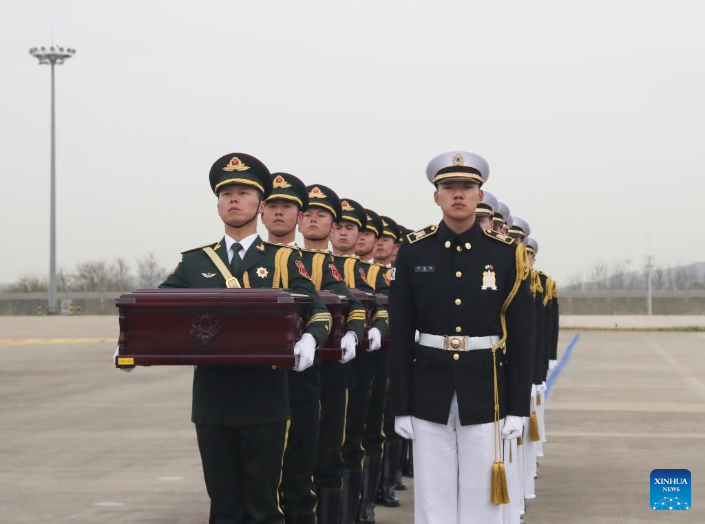 China y República de Corea celebran ceremonia de entrega de restos de mártires chinos caídos en Guerra de Corea