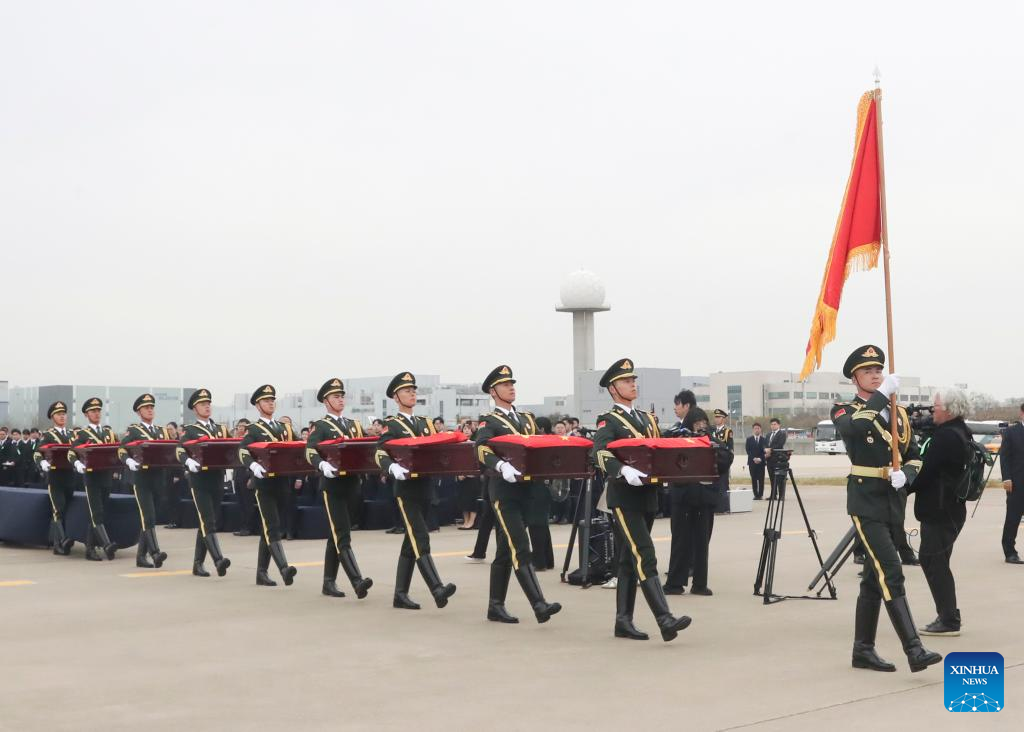 China y República de Corea celebran ceremonia de entrega de restos de mártires chinos caídos en Guerra de Corea