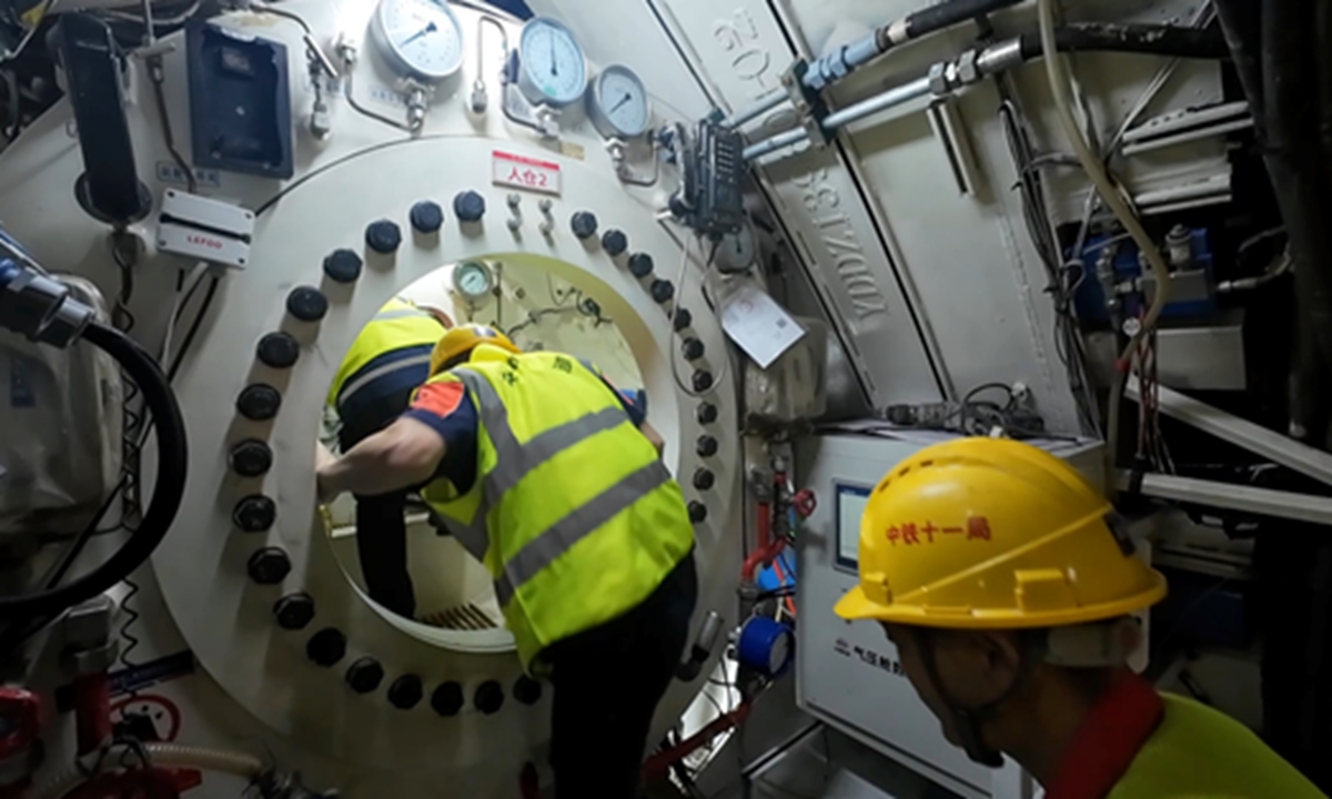 Primer sistema de operación presurizada de tuneladora con escudo de "gas mixto ternario" del mundo entró en servicio en la provincia de Zhejiang, 8 de mayo del 2026. (Foto: Cortesía de Science and Technology Daily)