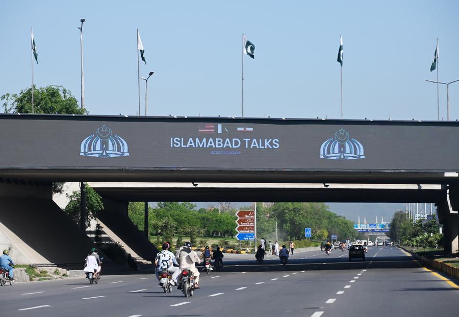 Imagen del 12 de abril de 2026 de una vista de la calle, en Islamabad, Pakistán. (Xinhua/Wang Shen)