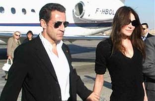 Nicolas Sarkozy y su novia, de vacaciones en Luxor 