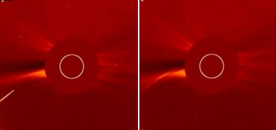 SOHO capturó imagenes de cometa devorado por el Sol