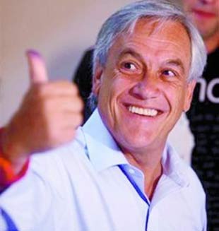 Presidente Piñera dice sentir "sana envidia" por Bachelet