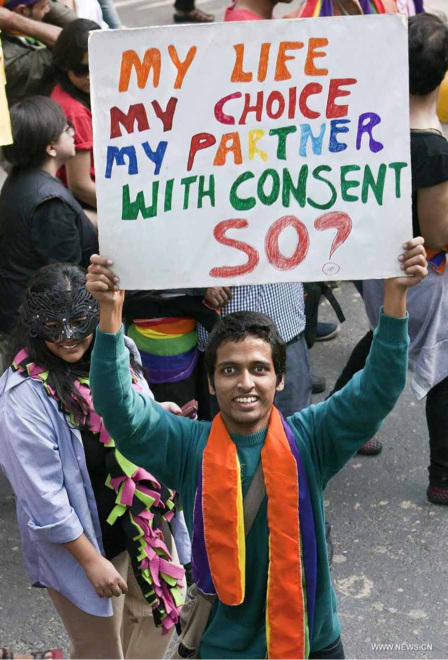 El desfile del Orgullo Gay en la ciudad de Nueva Delhi