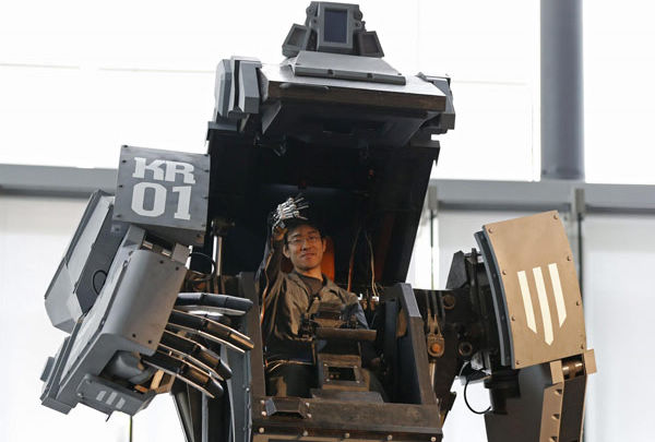 Exhibición de robot gigante en Japón