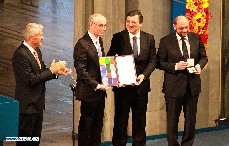 UE recibe Premio Nobel de la Paz