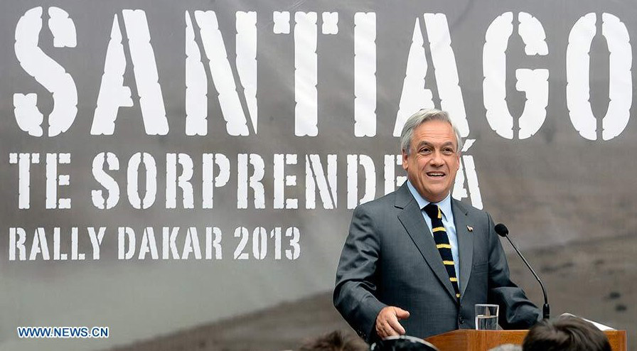 Piñera lanza en Chile Rally Dakar 2013