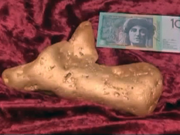 Australiano encuentra pepita de oro gigante de 5,5 kg 